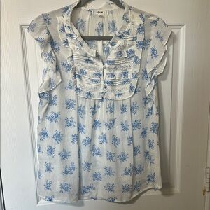 ELM Blue Floral Blouse